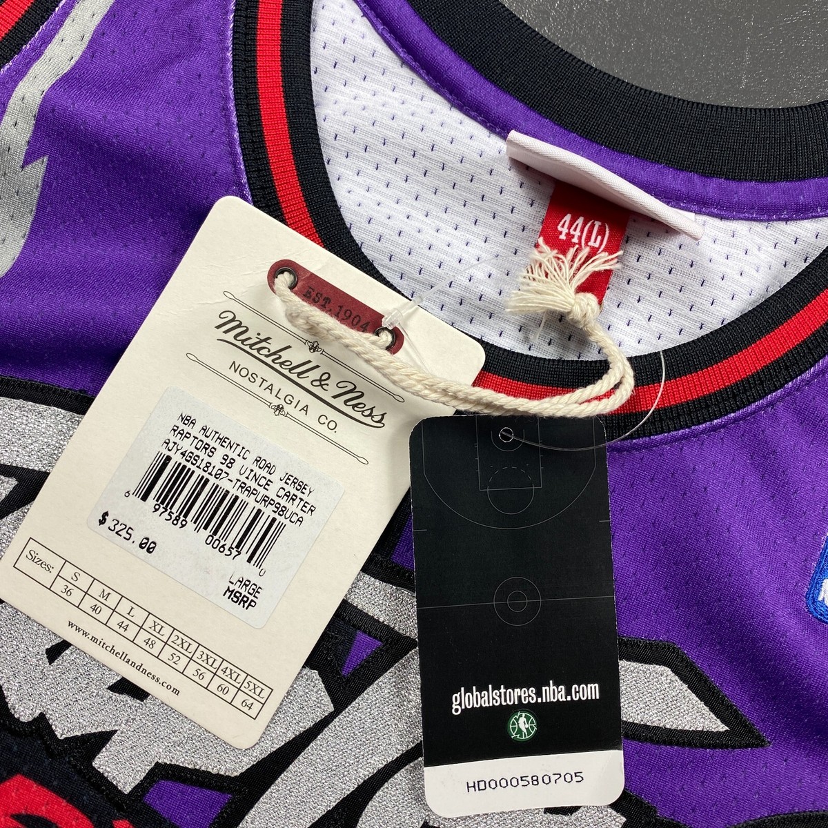 100% Authentic Vince Carter Mitchell Ness 98 99 Raptors