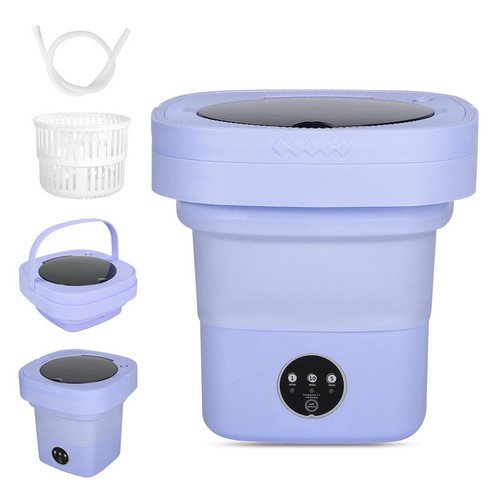 6.5L Portable Washing Machine Mini Washer Foldable Washer Spin Dryer Travel - Picture 1 of 10