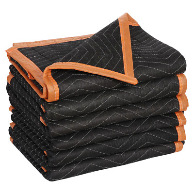 Durable Shipping Blankets Non-woven Fabric 40'' x 72'' Moving&Packing Padding 6PCS