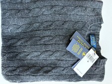  148 Polo Ralph Lauren Wool Cashmere Grey Granite Knit Sweater Men's Size M