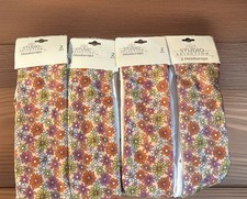 8 Studio Selection Headwraps 4 Sets Of Two Headbands 4 Floral And 4 White NEW