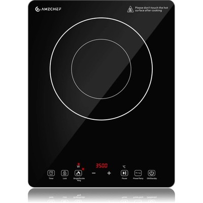 Induktionskochplatte 3500W Einzel Doppelring 9Stufen Touch Sicherheit Kochfeld