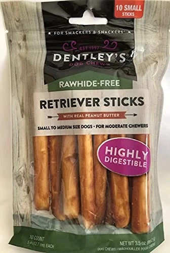 Palos recuperadores suavemente sin cuero crudo con mantequilla de maní real 1-10 unidades 5" St... Foto 2 de 3