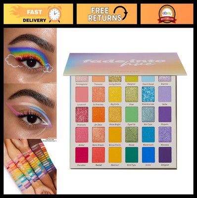 Multi-Color Eyeshadow Palette - High-Pigment Matte, Metallic & Glitter Finishes
