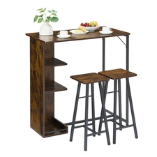 Small Bar Table Set with 2 Chairs