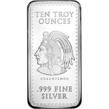 10 oz Golden State Mint Silver Bar Aztec Calendar .999 Fine 71.85 per troy oz
