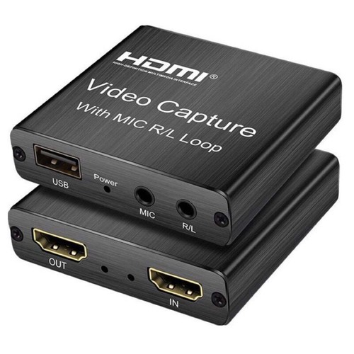 HDMI Capture Card 4K Screen Record Game Streamer Device MIC R/L Loop - Zdjęcie 8 z 13