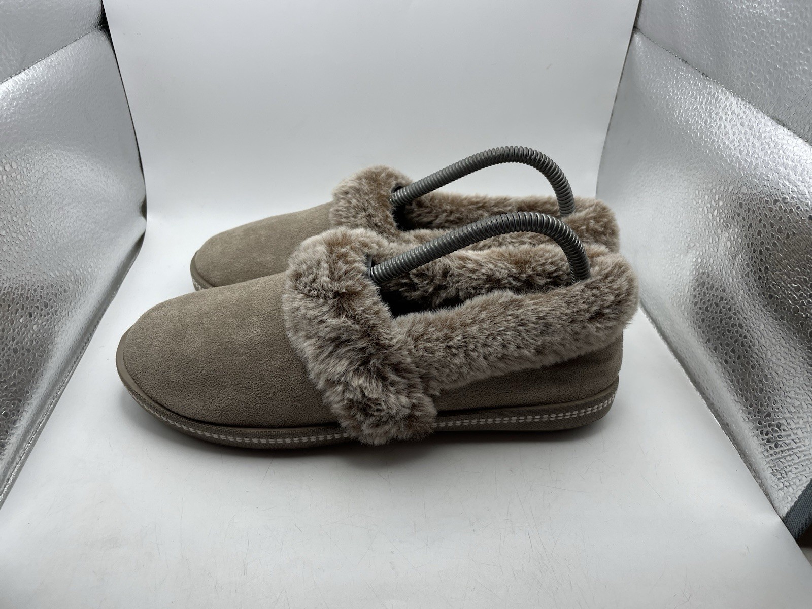 Skechers Women's Cozy Campfire Team Toasty Dark Taupe Slippers