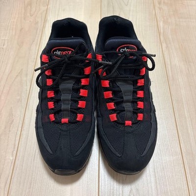 Men 9.5US Nike Air Max 95 Black Laser Crimson Sneaker Original