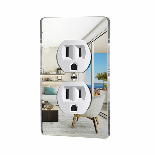 1 Pcs Mirror Outlet Covers Durable Light Standard Size, 1PC- Alckerou 2