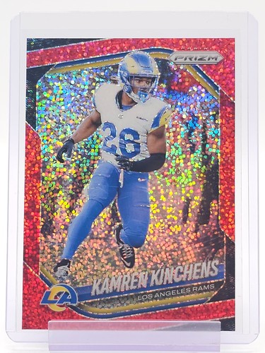 KAMREN KINCHENS 2025 PANINI PRIZM FOOTBALL RED SPARKLE #59 RAMS Q3420
