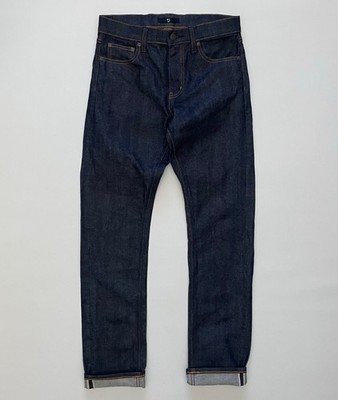 Uniqlo x Jil Sander Jeans Selvedge Damen Größe 26 Slim Straight Indigo Blau