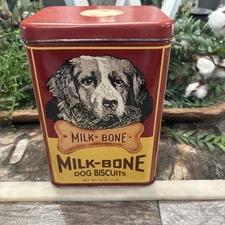 Vintage Milk-Bone Dog Biscuits Tin 16oz Collector's Edition 1993(empty)