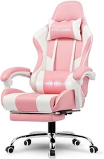 GTPLAYER Gaming Chair, Computer Chair 19.68D x 20.86W x 53.15H Inch, Pink 