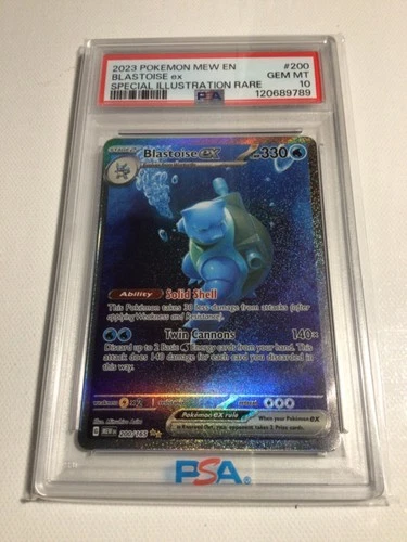 2023 Pokemon Blastoise ex Mew EN SIR PSA 10