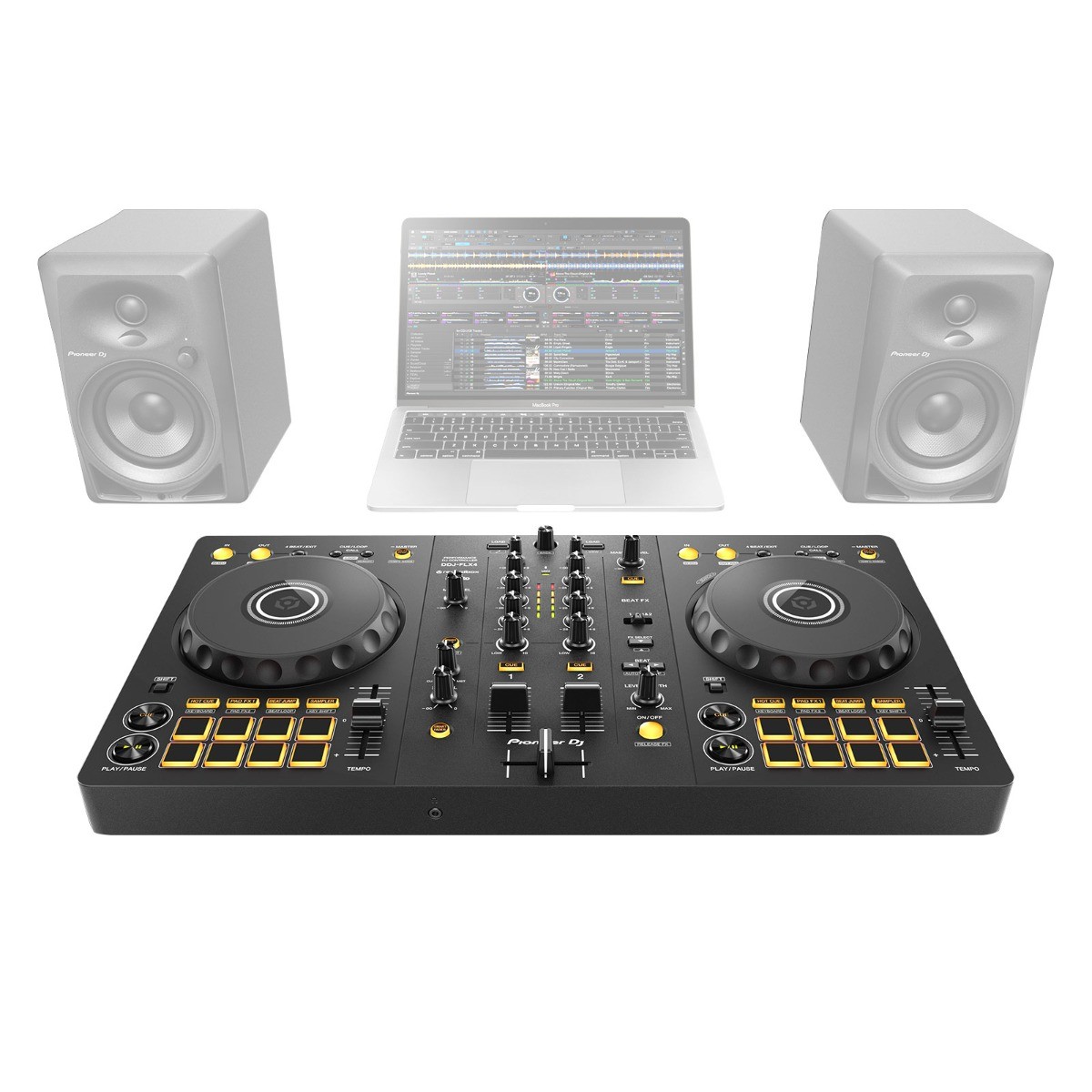 Pioneer DDJ-FLX4 2-Channel Serato Rekordbox DJ Controller w Laptop