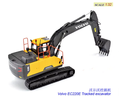 1/32 VOLVO EC220E ミニチュア掘削機 1:32 28CM Volvo EC220E Tracked Excavator Construction Machine