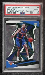 2019 Revolution Rookies Chinese New Year Emerald /88 RJ Barrett PSA 9 Rookie RC