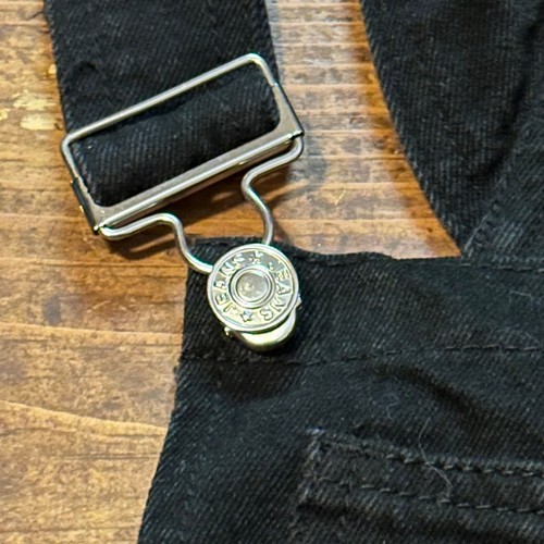 Black Denim Straight Leg Overalls Size Small - Picture 4 of 5