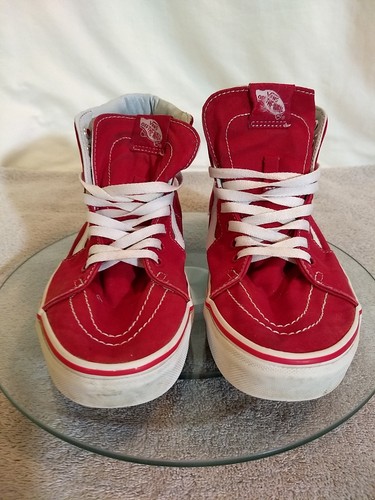 VANS Unisex Sk8-Hi Racing Red Sneakers, Size: 8/Mens 9.5/Womens #US44-14 - Picture 3 of 9