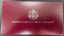 1988 US Mint Olympic Coin Silver Dollar with Box & COA