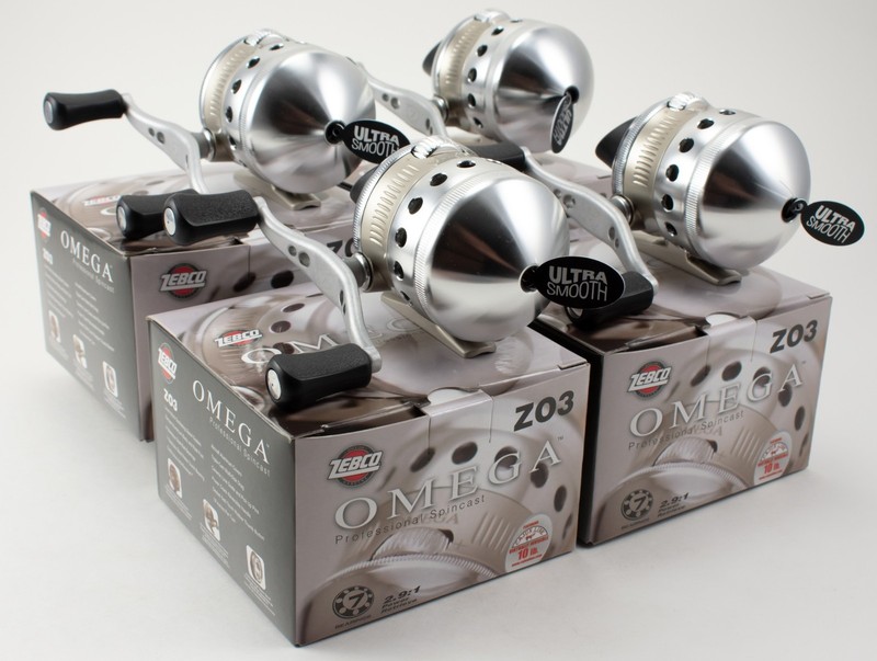 (LOT OF 4) ZEBCO OMEGA Z03 2.9:1 GEAR RATIO 6+1 BB SPINCASTING REEL 21-32912