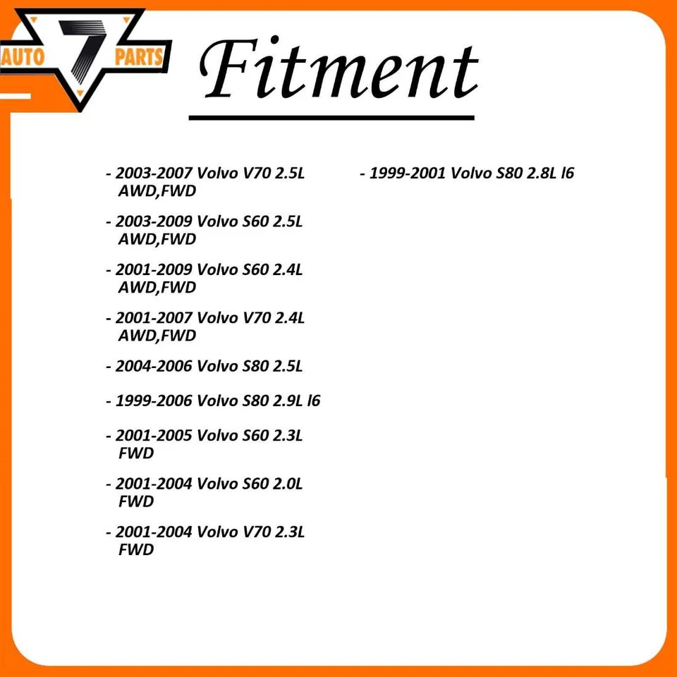 Amortecedores dianteiros traseiros KYB 4PCS para Volvo S80 2.8L 1999-2001 - Imagem 2 de 4