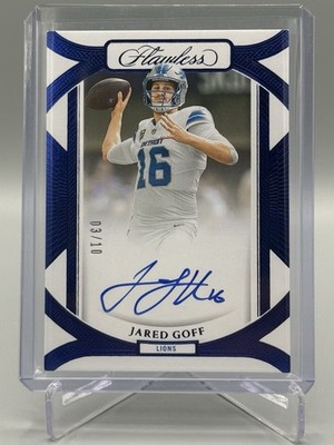 2024 Panini Flawless - Jared Goff - Flawless Frame Sapphire - 3/10