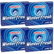 Wrigley Winterfresh Chewing Gum, 15 Stick Pack of 4 , 60 Gum Pieces