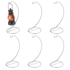 6pcs Ornament Display Stand Hanger Holder Glass Globe Iron Wire Stand Hanging...