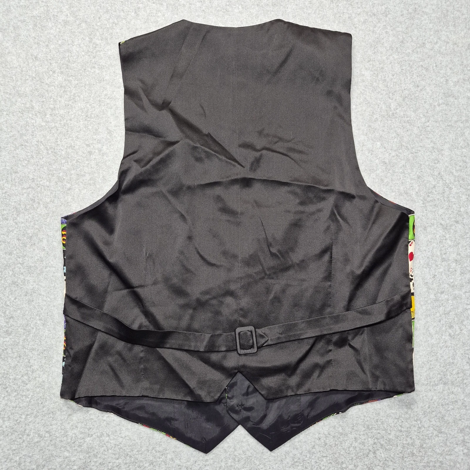 Vintage Nicole Miller Vest Mens Medium Multicolor Silk Las Vegas 1994 Casino - product detail image 2