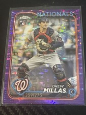 2024 Topps Chrome - Drew Millas #85 Purple Sonar Refractor /275 (RC)