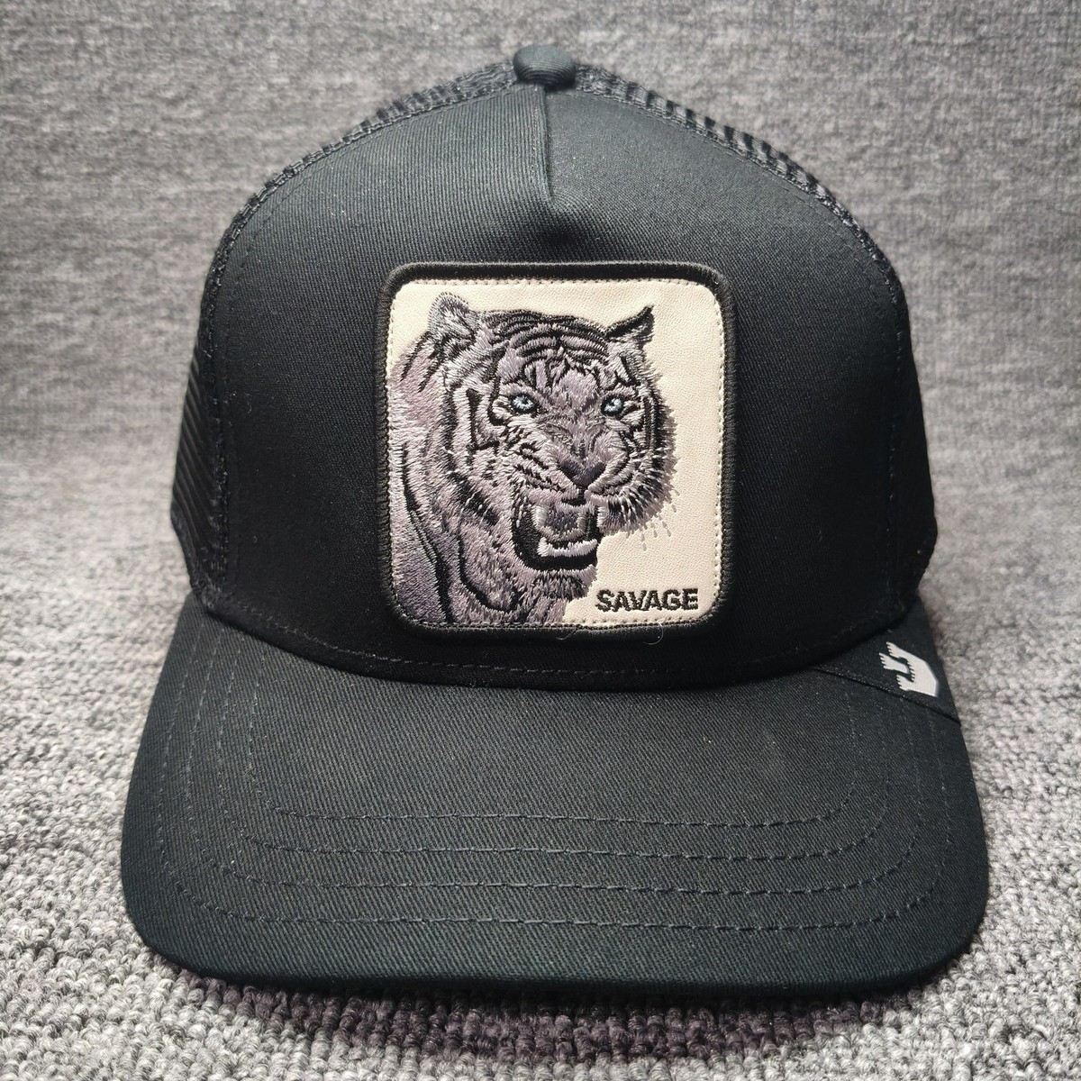 Goorin Bros The Farm Savage Tiger Trucker Snapback Black Hat