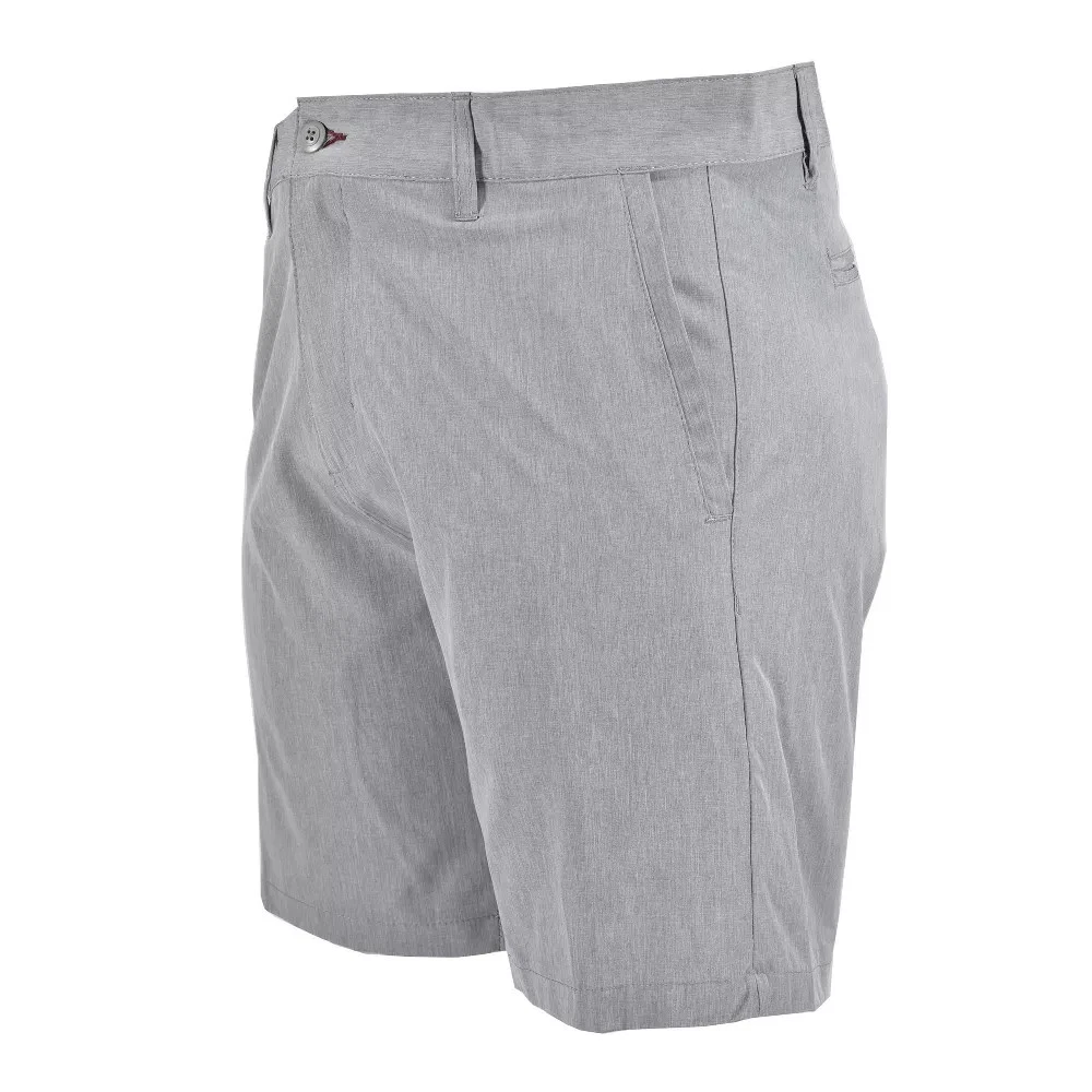 Burnside Men Hybrid Quick Dry Blend Fashion Shorts | Heather Grey 30