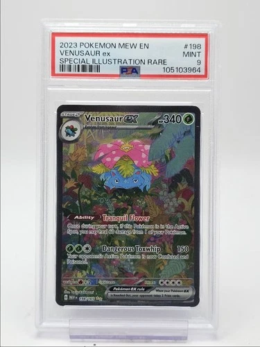 VENUSAUR EX 2023 POKEMON S&V 151 SPECIAL ILLUSTRATION RARE 198/165 PSA 9 Q4444
