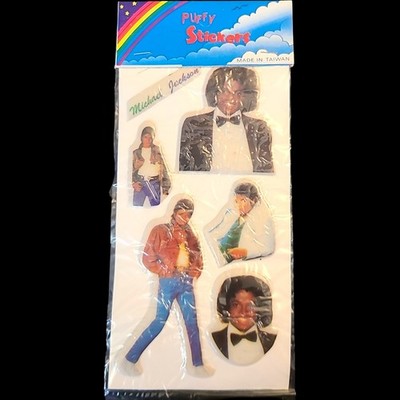 Vintage 1980s Michael Jackson Puffy Stickers NOS Sealed Original Package