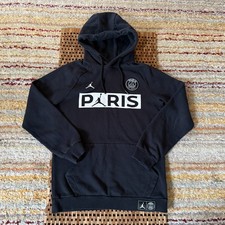 Nike Air Jordan Paris Saint Germain Hoodie Hoody Pullover Black Men's Size Small