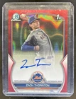 2023 Bowman Draft Zach Thornton Chrome Auto Red Lava Refractor 1st #/5 Mets