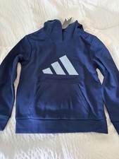 Adidas Little Boys Size 6 Blue Hoodie - Brand New