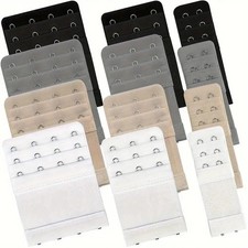 4Pcs Adjustable Bra Extender 3 Hooks with Elastic Underwear Strap Extension