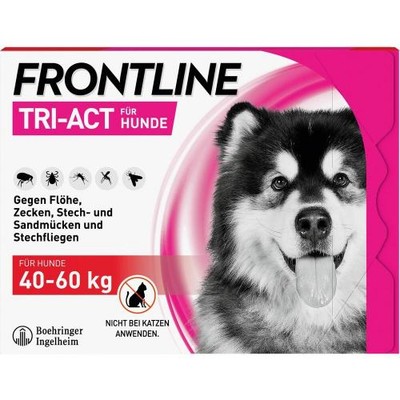 3x FRONTLINE Tri-Act Lsg.z.Auftropfen f.Hunde 40-60kg 3 ST PZN 16359915
