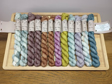 EDEN COTTAGE YARNS 12 x 20g mixed mini skeins bundle Superwash Superfine Merino