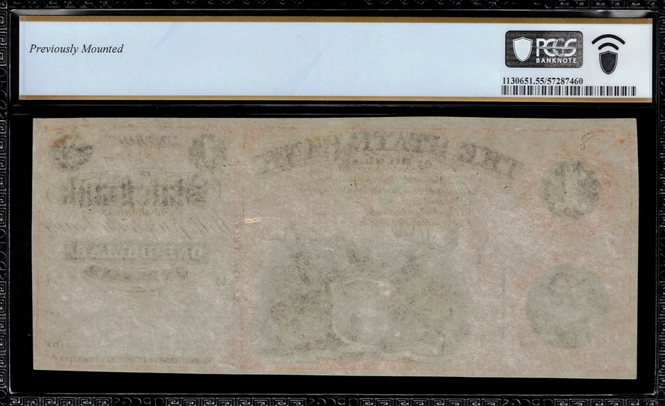 1859 $1 Obsolete - Detroit, Michigan - State Bank of Michigan - PCGS 55 comment - Image 2 of 2