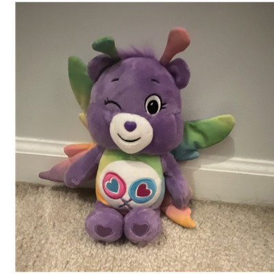 Basic Fun Care Bears Bear Plush Stuffed Animal Purple Rainbow Wings 2021
