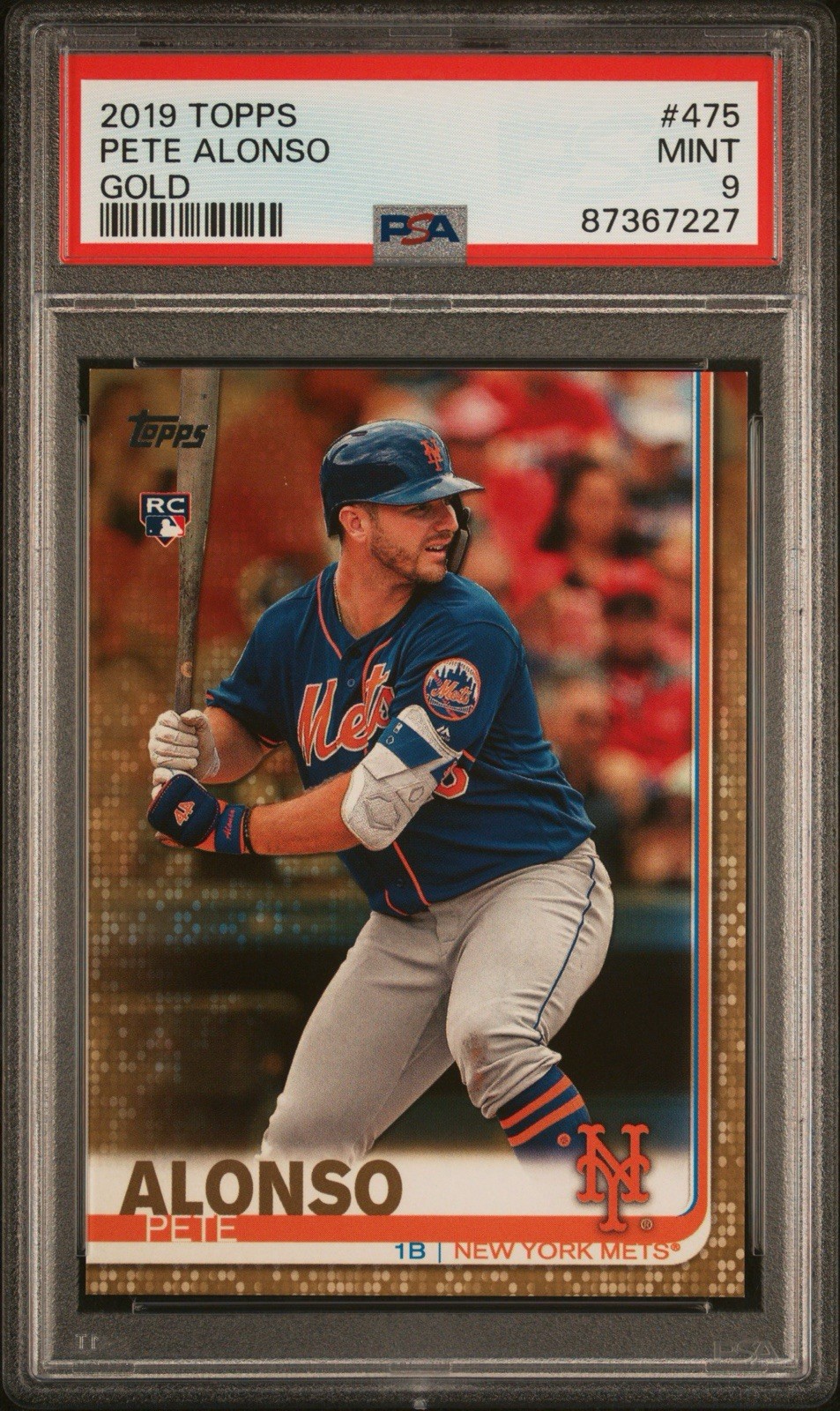 2019 Topps - Pete Alonso #475 Gold /2019 (RC) PSA 9 MINT