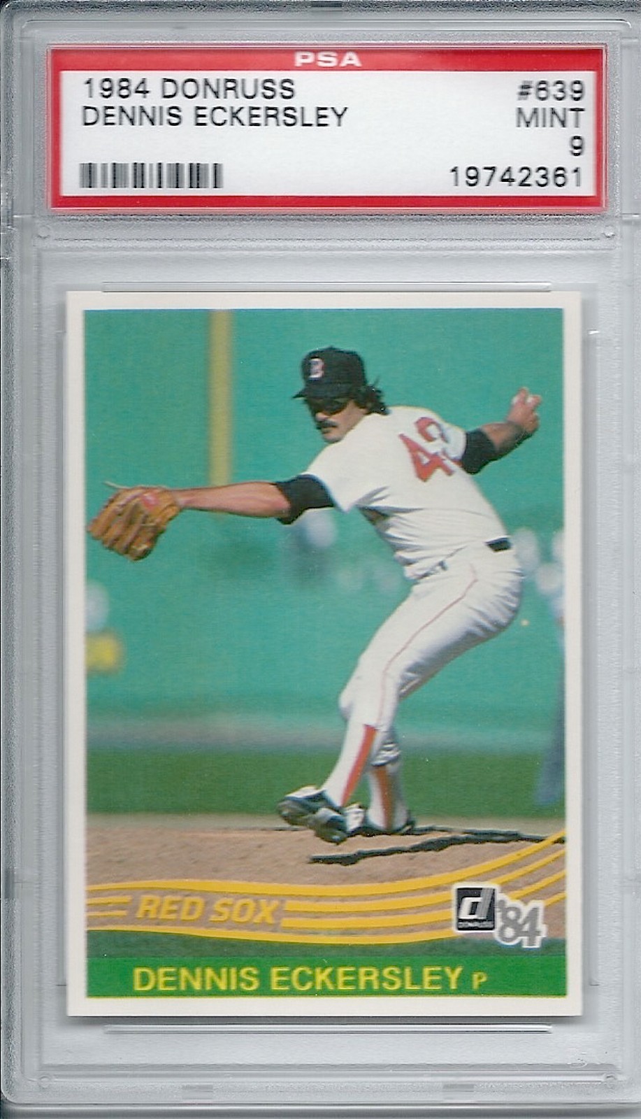 HOF Dennis Eckersley Boston Red Sox 1984 Donruss #639 PSA 9 MINT