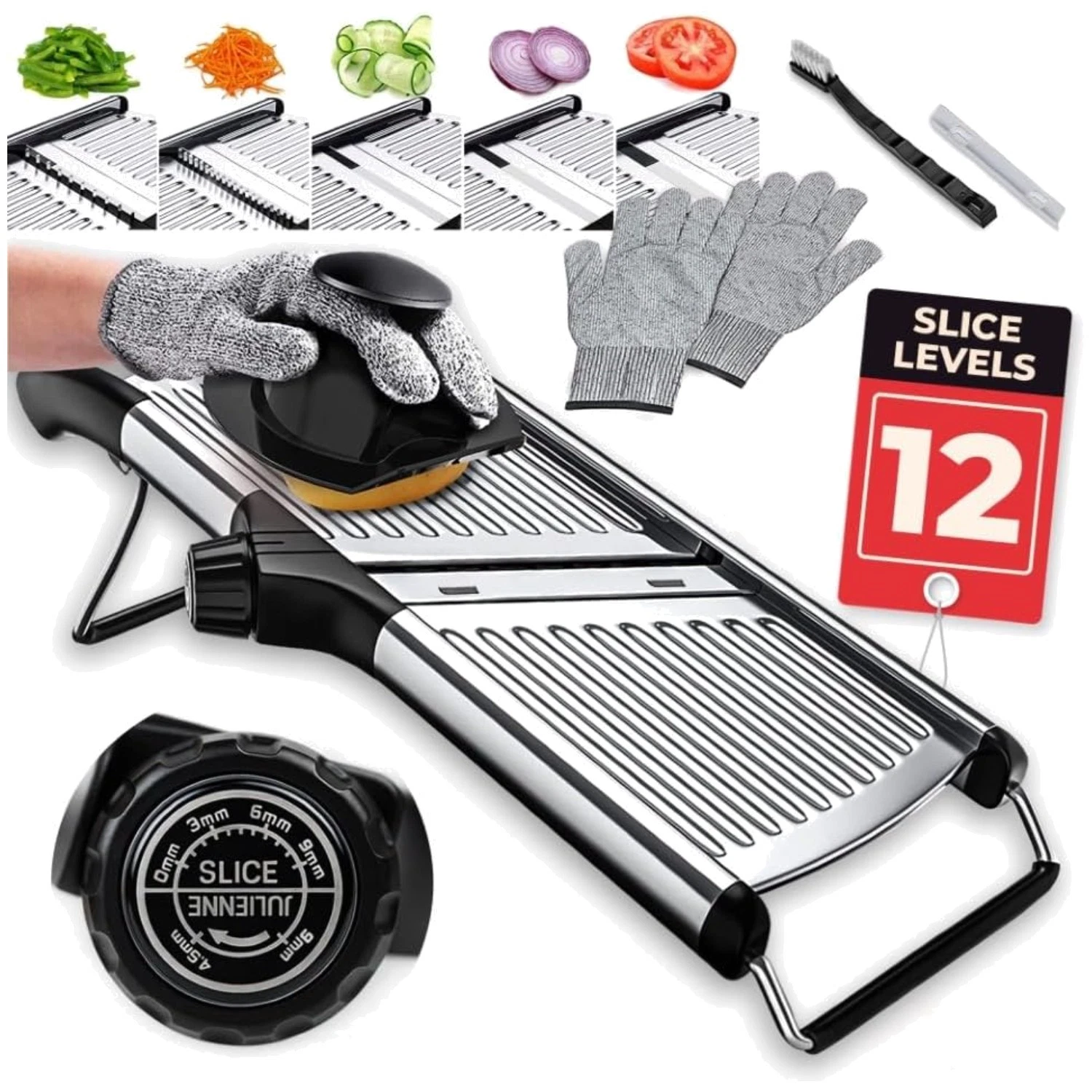 Adjustable Mandoline Slicer - Stainless Steel
