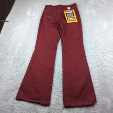 Vintage Blue Bell Maverick Pants Womens Jr 9/10 Red Bell Bottom Flare Jeans
