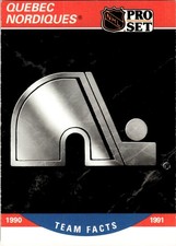 1990-91 Pro Set Vintage NHL Hockey Team Logo Quebec Nordiques #581