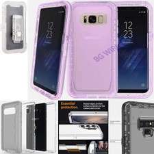 Purple Case For Samsung Galaxy Note 8 Shockproof Defender Cover Case Belt Clip